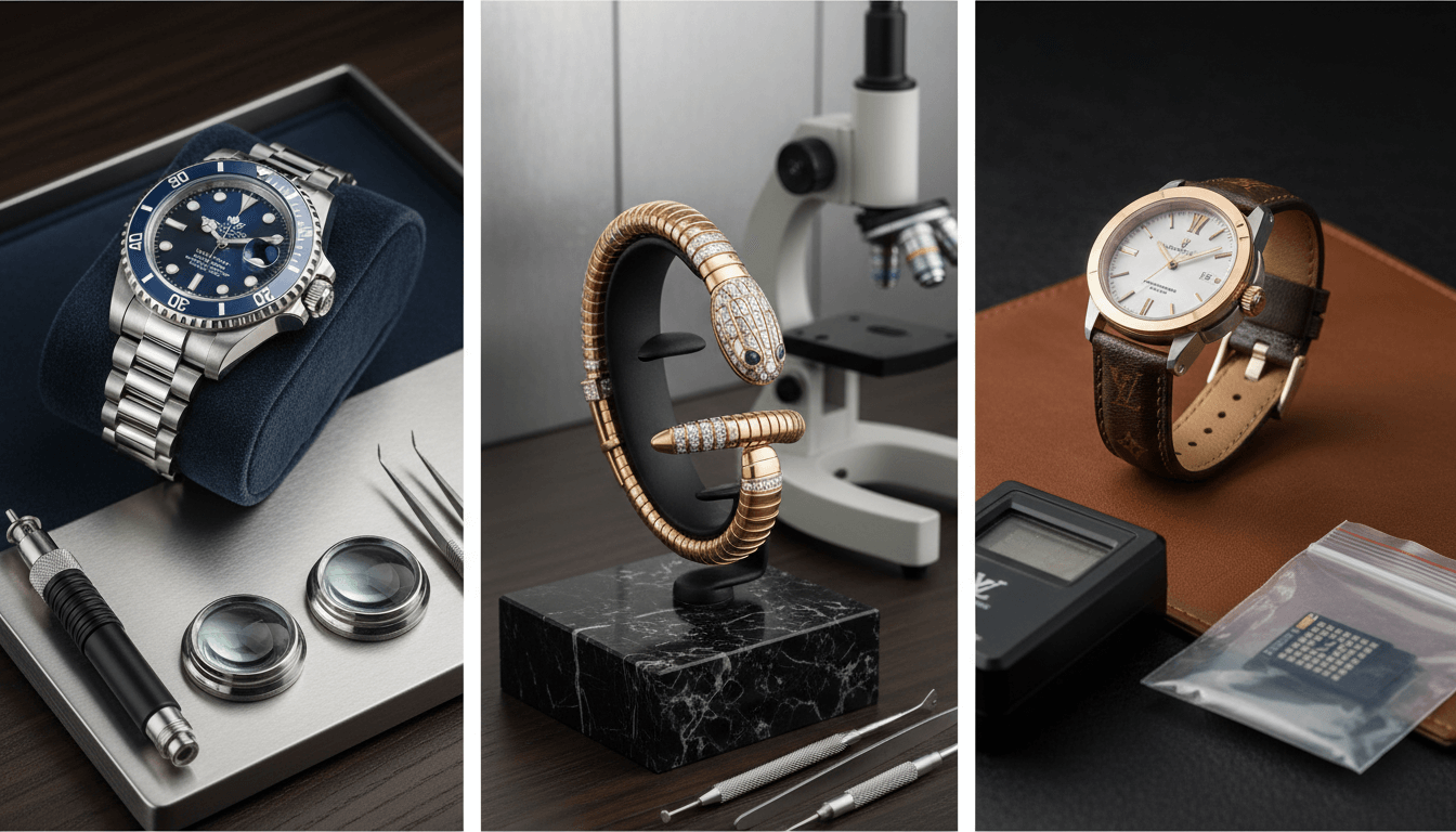 Ultimate Authentication Guide for Luxury Watches: Verifying Rolex, Bvlgari & Louis Vuitton cover
